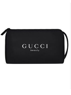 Authentic Gucci Beauty Large Black Makeup Cosmetic Bag / Toiletry pouch
